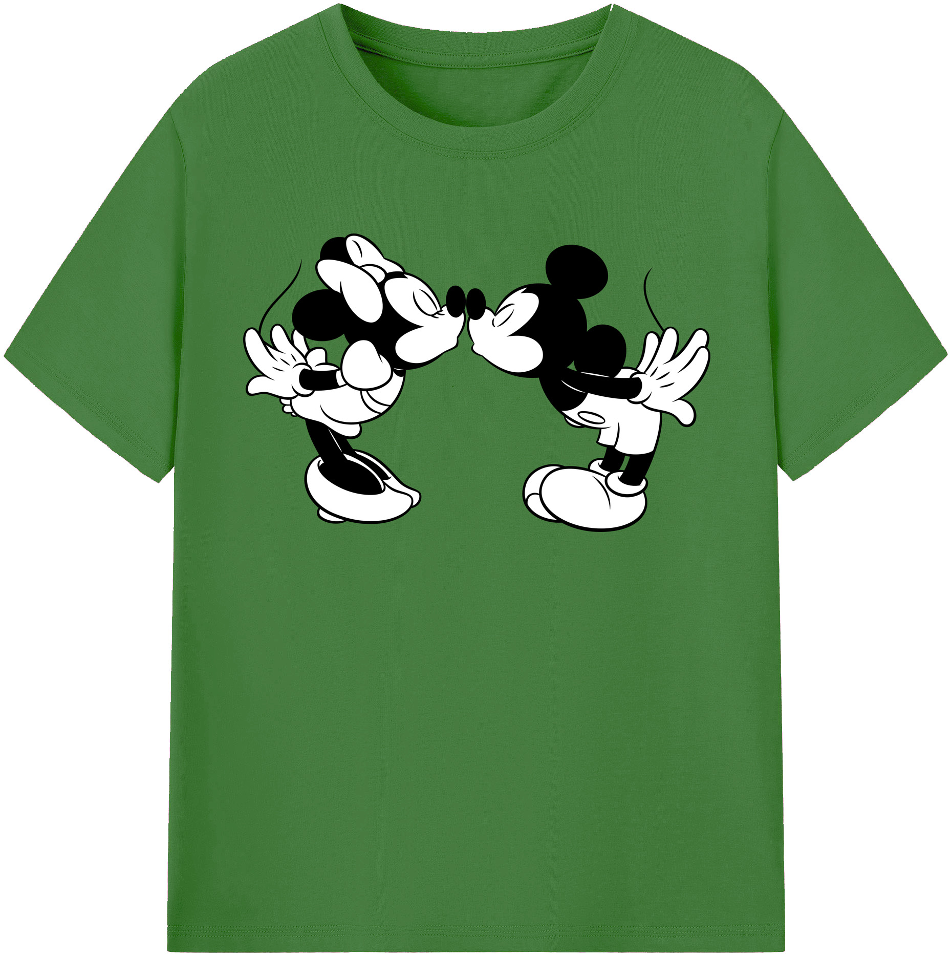 （画像用） ミッキーマウス Mickey Mouse レディースカジュアルプリントTシャツ（綿100％）